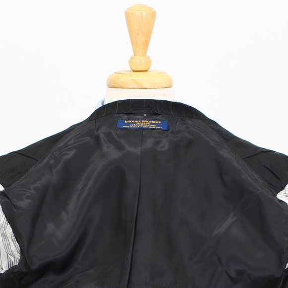 Vintage 1980's Brooks Brothers 40L 36x30 Gray Stripe 3-Button Full Suit … - Picture 12 of 15